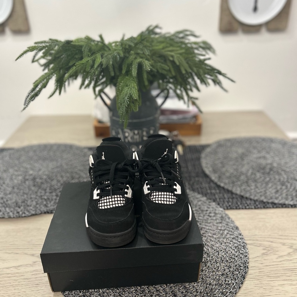 Jordan Kids Black and White Sneakers